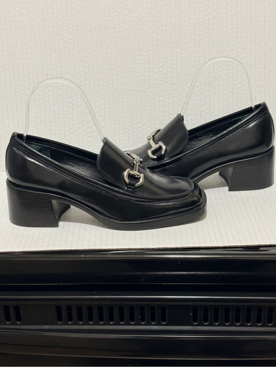 Reformation Shoes - Reformation Black Silver Horsebit Leather Penny Loafers Shoes Sz 5 1/2 Fall
